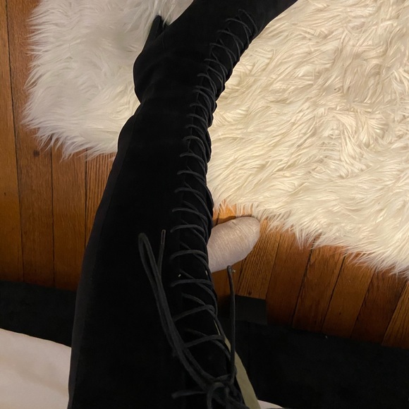 Stuart Weitzman knee length tie up boots - Picture 12 of 15